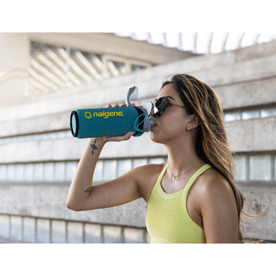 Малък носител за бутилки Nalgene неопрен, тюркоазен