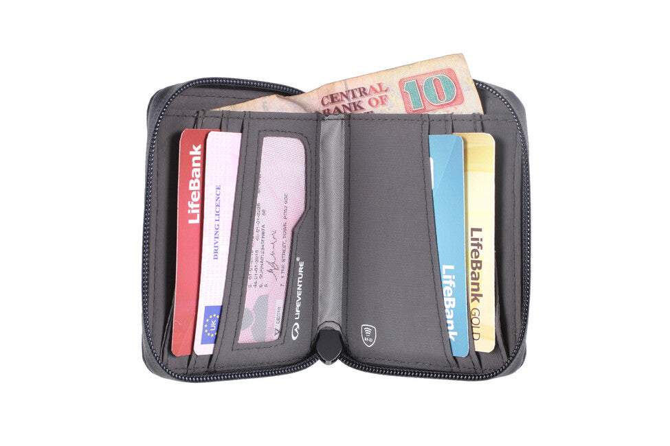 Lifeventure RFID Bi-Fold портфейл, сив