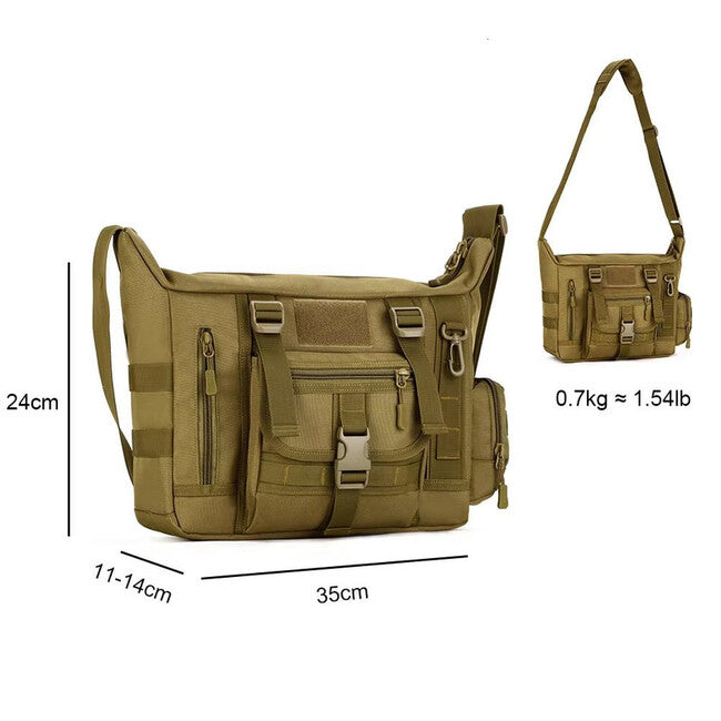 DRAGOWA Tactical Shrapnel тактическа чанта за рамо, CP черна