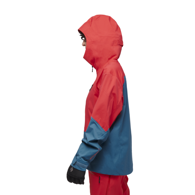 Black Diamond Recon Lt Stretch Shell ски яке дамски, коралово червено-поточно синьо