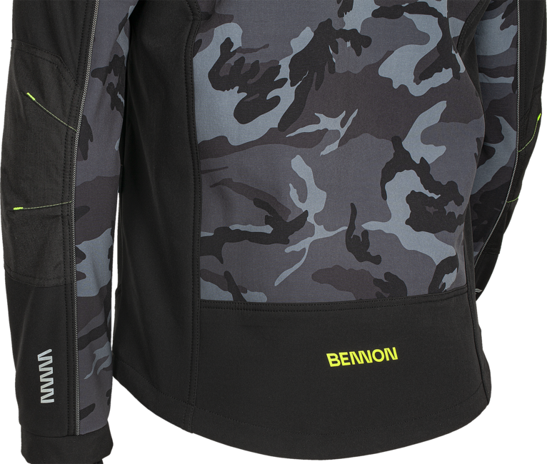 BENNON CAMOS яке софтшел, черно/сиво