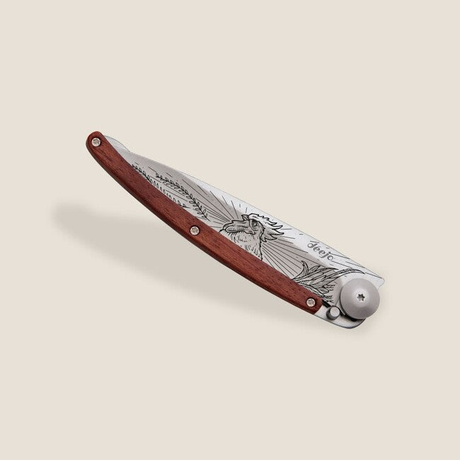 Deejo Tattoo Cock-a-doodle-doo джобен нож