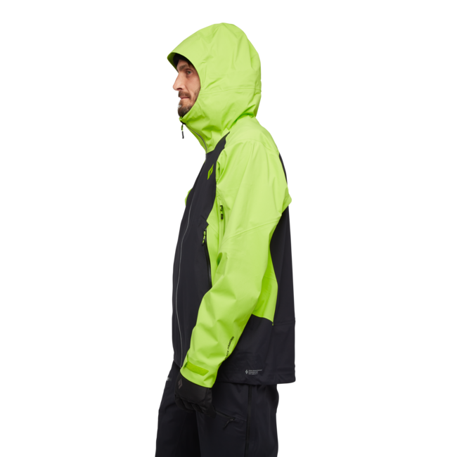 Black Diamond Recon Lt Stretch Shell ски яке мъжко, черно-лайм зелено