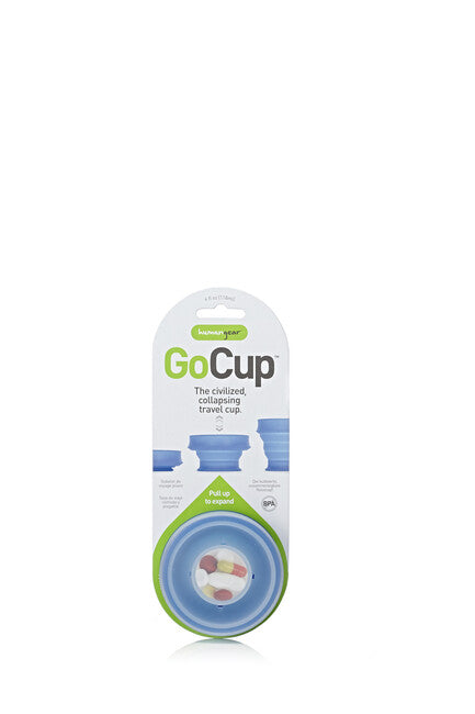 Humangear Go Cup сгъваемо пътна чаша хигиенична опаковане ' GoCup, синя, 118 ml