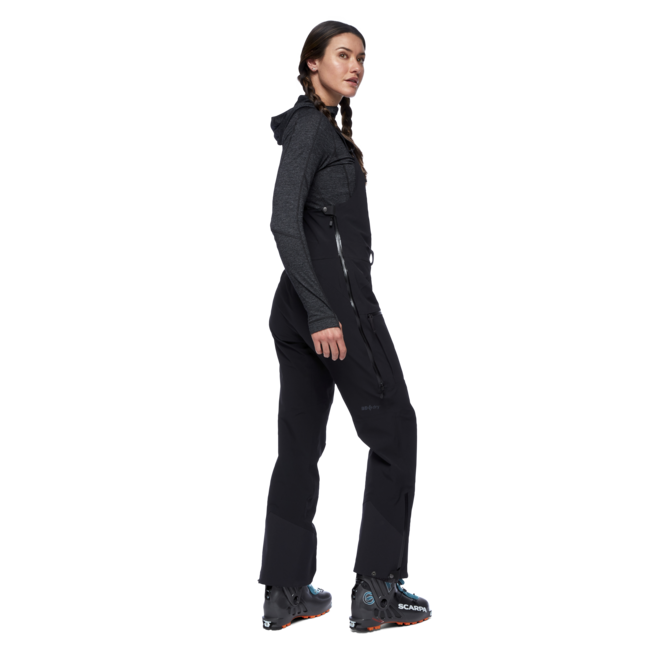 Black Diamond Recon Stretch Bibs панталон дамски с тракми, черна