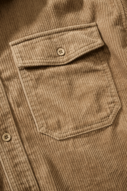 Brandit Corduroy Classic риза с дълги ръкави, камилско