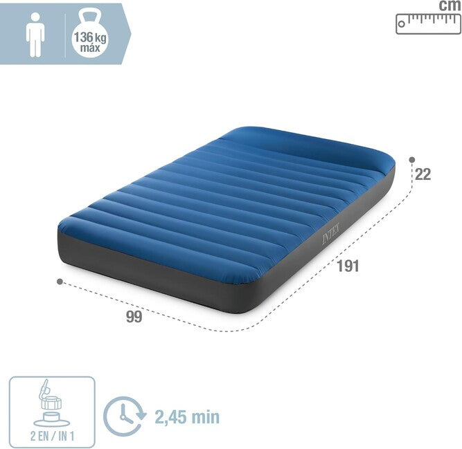 Intex Twin Dura-Beam надуваем матрак за кампиране
