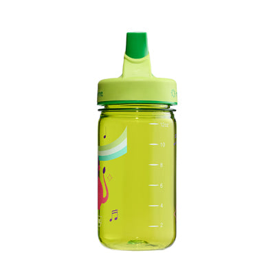 Nalgene Grip-n-Gulp Sustain бутилка за вода детска 0,35 л с капак, зелена, музикален лъв