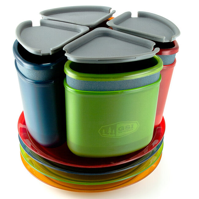 GSI Outdoors Infinity 4 Person Compact Tableset готварски комплект за 4 човека, многоцветен