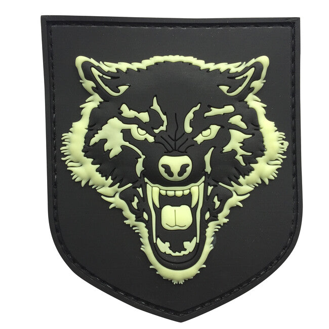 WARAGOD 3D Wolf PVC нашивка Glow Patch