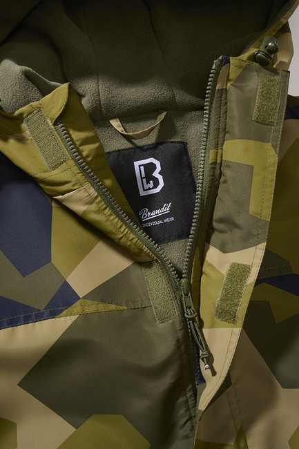 Brandit Frontzip Windbreaker яке, шведски камо
