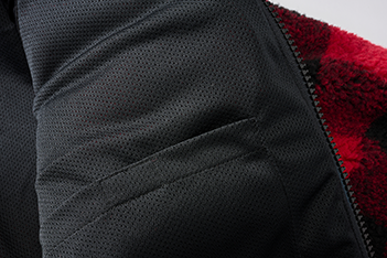Brandit Worker яке флисов суитшърт с качулка Teddyfleece, червено/черно