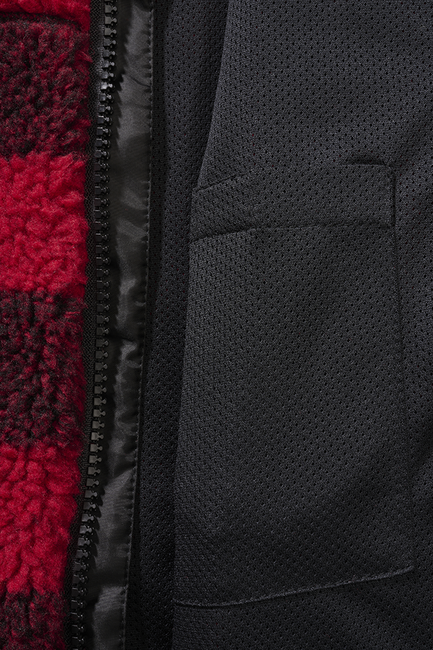 Brandit Teddyfleece яке детско с качулка, червено/черно