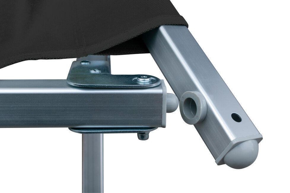 BasicNature Alu-Campbed туристическо легло, черно, 210 см