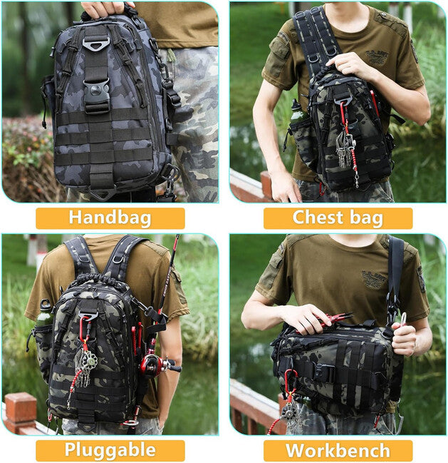 DRAGOWA TACTICAL Charlie еднопопрухова раница 20 L, каки
