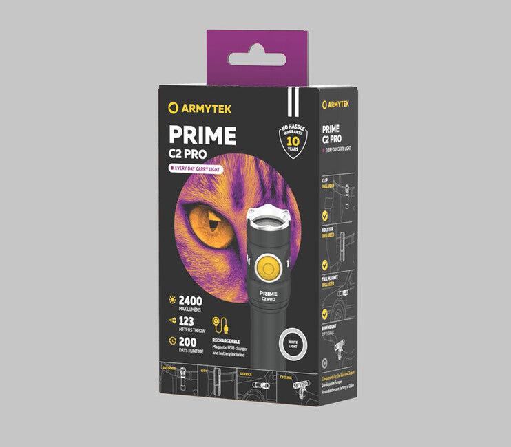 ArmyTek Prime C2 Pro LED джобен фенер с акумулатор 2400 lm 68 g