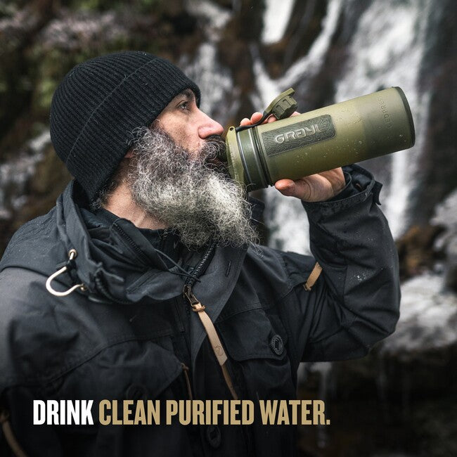 GRAYL GeoPress Purifier филтрираща бутилка, маслинено Drab