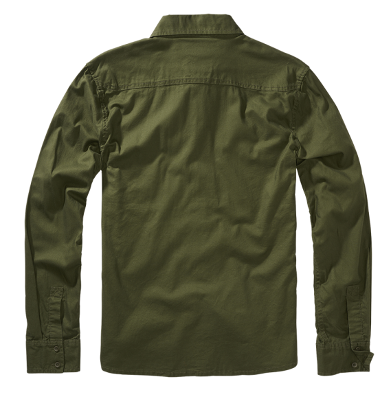 Brandit Flanellshirt риза, маслинена