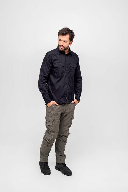 Brandit Flanellshirt риза, черна