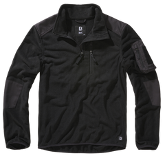 Brandit Ripstop Fleece Φούτερ με Φερμουάρ, μαύρο