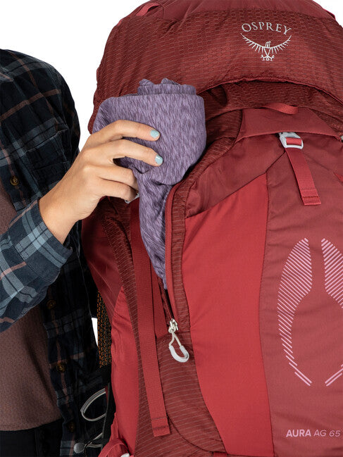OSPREY AURA AG 65 туристическа раница, горскоплоден sorbet червен