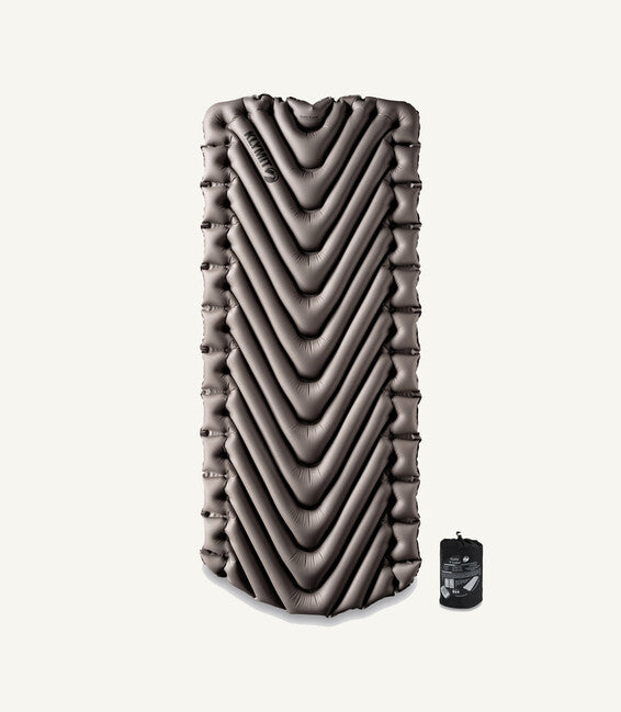 Klymit Static V Luxe надуваща се подложка XL, каменен сиво