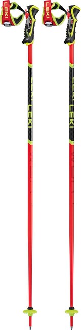 LEKI WCR TBS SL 3D спускащи се ски палки, светлочервена/черна/неонова жълта