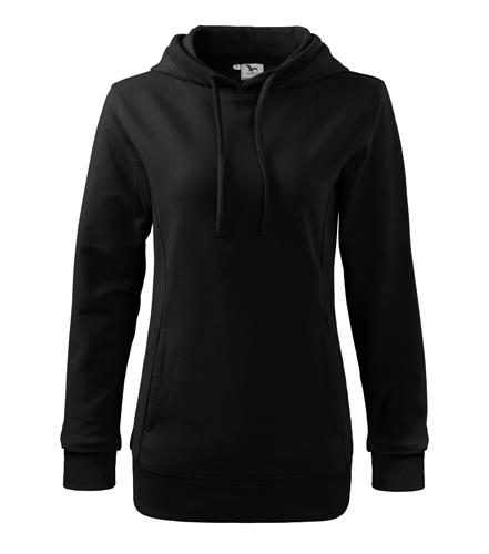 Malfini Kangaroo суитшърт дамски 280g/m2, черна