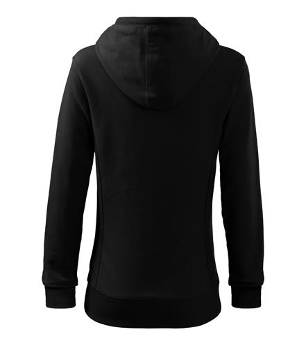 Malfini Kangaroo суитшърт дамски 280g/m2, черна