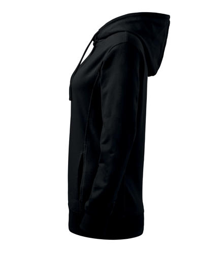Malfini Kangaroo суитшърт дамски 280g/m2, черна