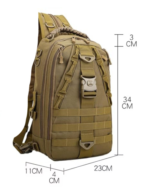 DRAGOWA TACTICAL Charlie еднопопрухова раница 20 L, каки