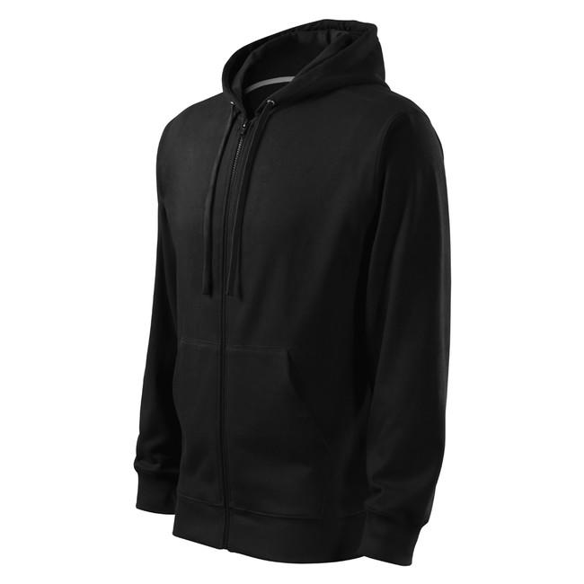 Malfini Trendy Zipper суитшърт с цип 300g/m2, черна