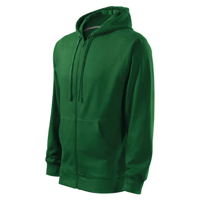 Malfini Trendy Zipper суитшърт с цип мъжки 300g/m2, зелена