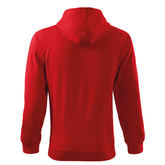 Malfini Trendy Zipper суитшърт с цип мъжки 300g/m2, червена
