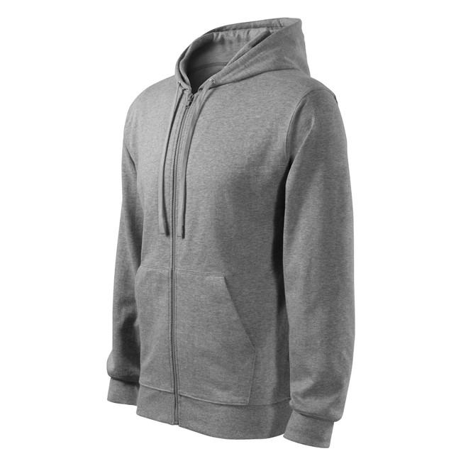 Malfini Trendy Zipper суитшърт с цип 300g/m2, сива