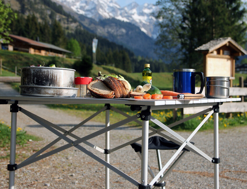BasicNature Roll Table туристически маса 70 x 70 cm