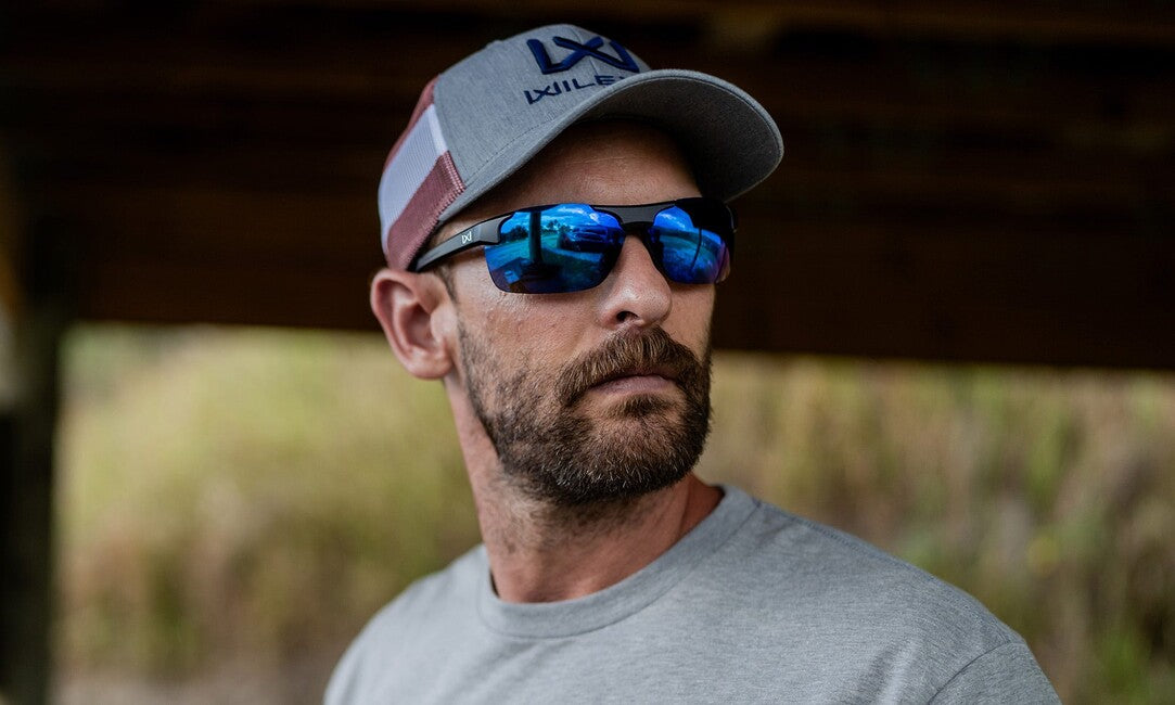 Wiley X Prime Слънчеви очила Captivate Polarized синьо огледало, глосово кристално сиво
