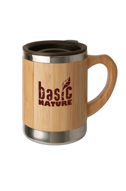BasicNature Bamboo бамбуково канче от неръждаема стомана 0.3L