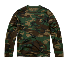 Brandit Premium μπλουζάκι με μακριά μανίκια, woodland