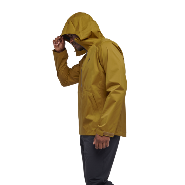 Black Diamond Stormline Stretch анорак непромокаемо яке мъжко, тъмно карито