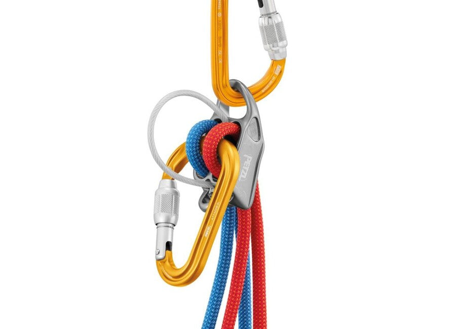 Petzl Attache HMS карабина с кръгло напречно сечение и заключване, жълта