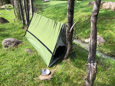 Origin Outdoors палатка за оцеляване 3 в 1, 240x107x92 cm, зелена