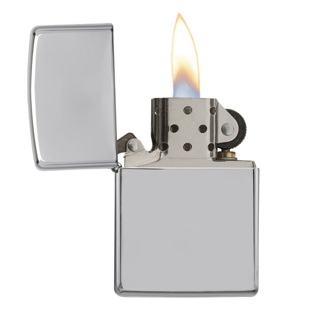 Zippo бензинова запалка, висок полиран хром