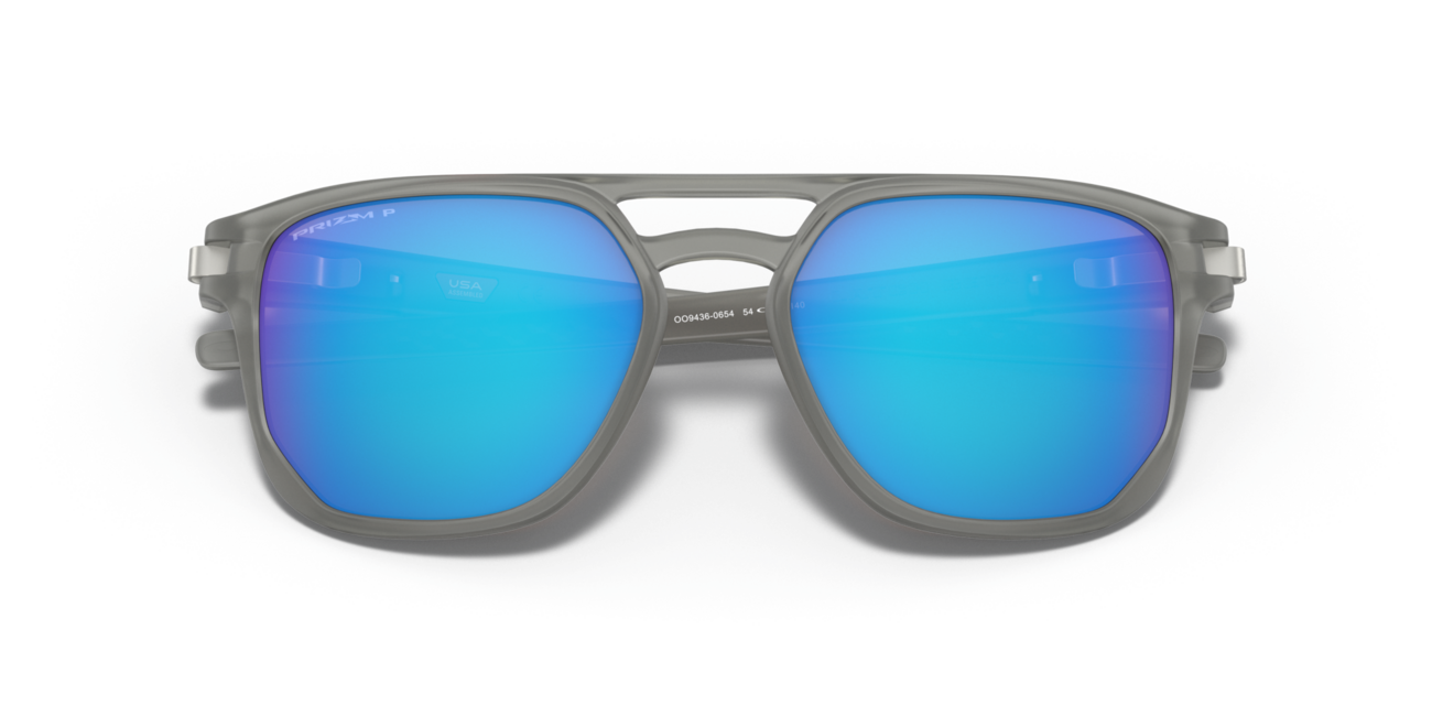 Oakley LATCH BETA слънчеви очила с рамка Matte Grey Ink и със стъкла Prizm Sapphir Irid Polar, 54
