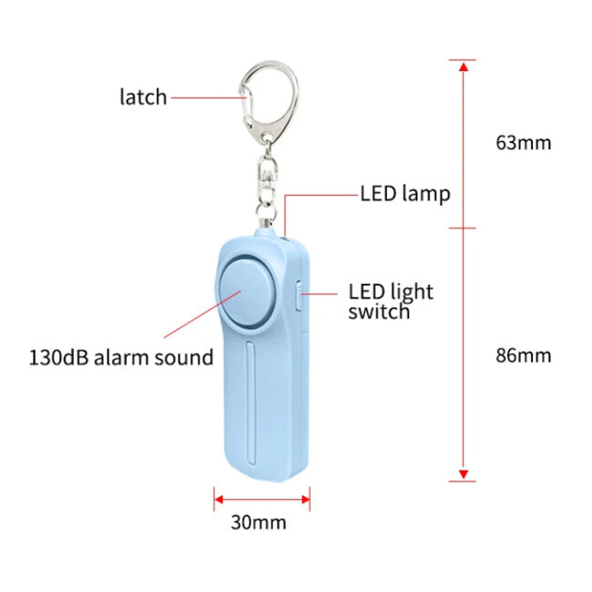 W&G SHIELD SOS личен алармен звънец с LED светлина и тегличен верижен механизъм, жълт