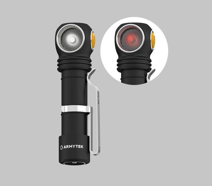 ArmyTek Wizard C2 WR фенер за глава LED с магнитен държач захранване от акумулатор 1100 lm 3 h 65 g, бяло & червено