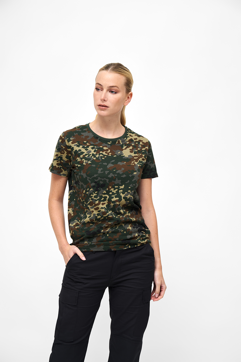 Brandit dámske tričko, flecktarn