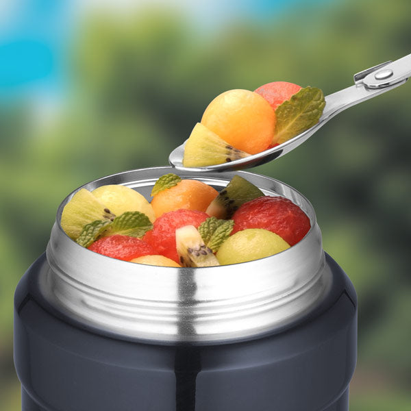 Thermos King контейнер за храна с лъжица, тъмносиня, 0,47 л