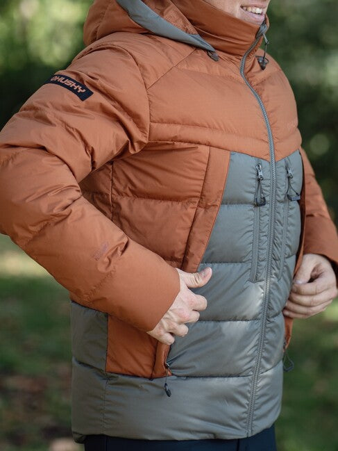 HUSKY Durra men's down jacket, brown/khaki