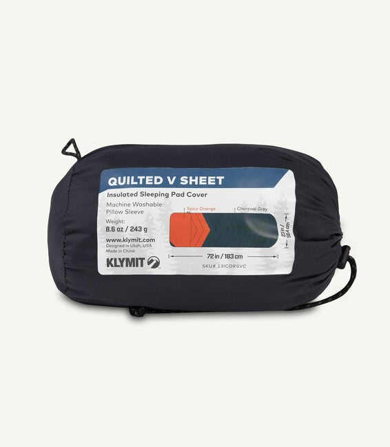 Klymit V Sheet Pad калъф за подложка, оранжево сив